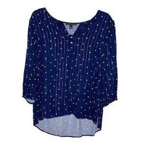 ❤️ COMO BLACK Dotted Blouse Size L